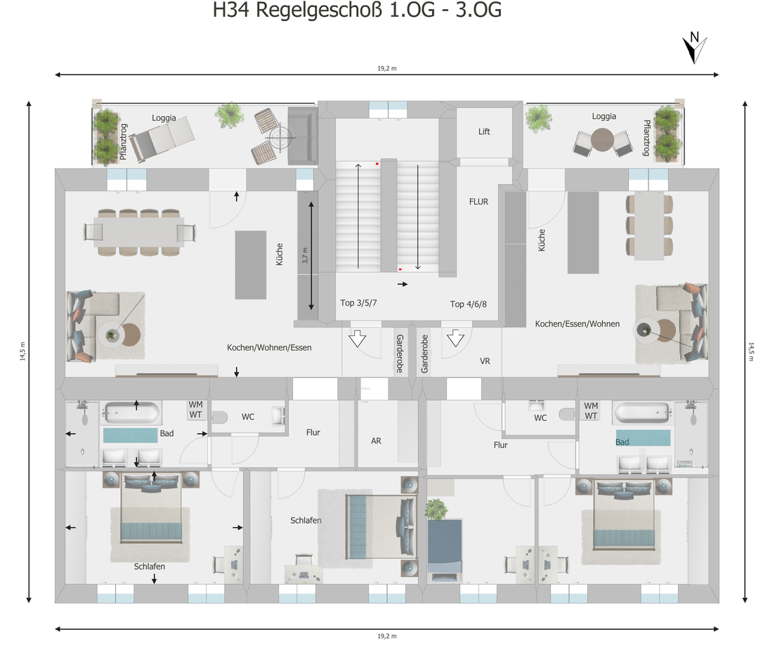 Umbauvariante 1-3.OG